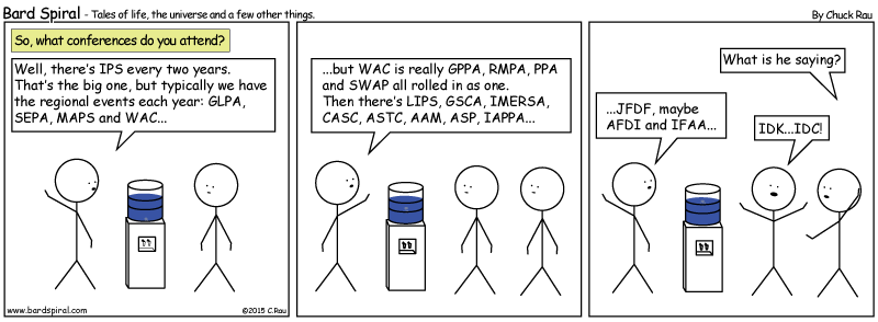 These conferences are getting out of hand.